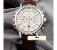 HK773 PATEK PHİLİPPE GENEVE SKY MOON BEYAZ KADRAN GÜMÜŞ KASA